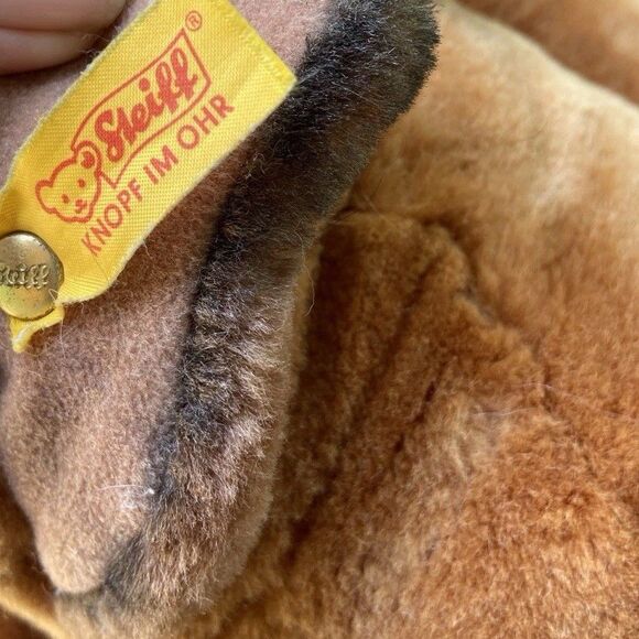 Vintage Steiff Plush Brown Boxer w Yellow Tag Western Germany FAO Swartz 2004 - Picture 4 of 9
